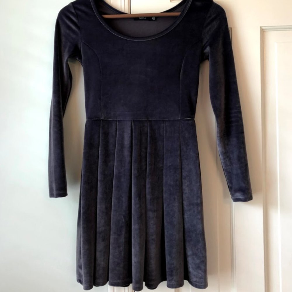 Wilfred Mauve Velvet Pleated Dress